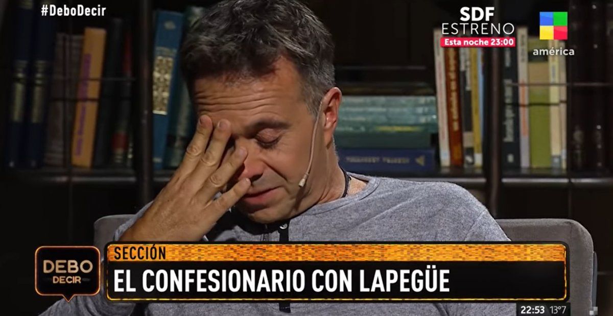 Sergio Lapegüe no pudo contener las lágrimas al hablar de su padre y lo que no hizo con él.&nbsp;
