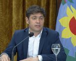 El gobernador de Buenos Aires, Axel Kicillof, durante la conferencia de prensa. El gobernador de Buenos Aires, Axel Kicillof, durante la conferencia de prensa.