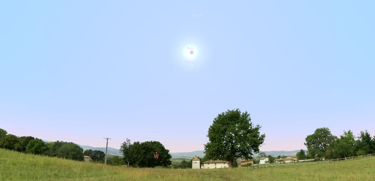 Hacia el oeste, se producirá el eclipse solar parcial en Santa Fe. Hacia el oeste, se producirá el eclipse solar parcial en Santa Fe.