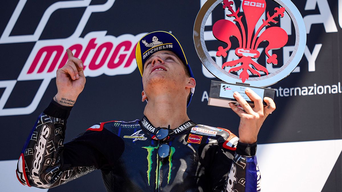 Fabio Quartararo se quedó con el Gran Premio de Italia de MotoGP y se lo dedicó al suizo Jason Dupasquier