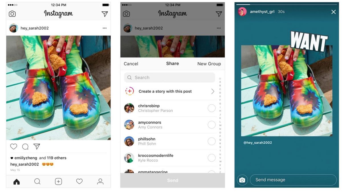 Compartir publicaciones en historias de Instagram