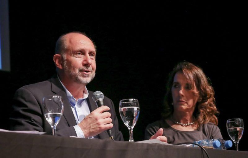 Omar Perotti y María Eugenia Bielsa volvieron a mostrarse juntos en Rosario