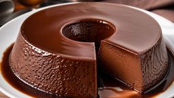 altText(Flan de chocolate sin horno: la receta fácil y rápida)}