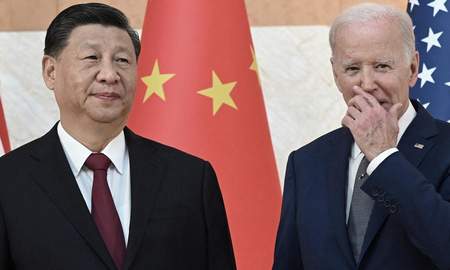 El presidente de China, Xi Jinping (Izq.) y su par de Estados Unidos, Joe Biden (D) se reunieron en Nusa Dua / Foto: AFP. El presidente de China, Xi Jinping (Izq.) y su par de Estados Unidos, Joe Biden (D) se reunieron en Nusa Dua / Foto: AFP.