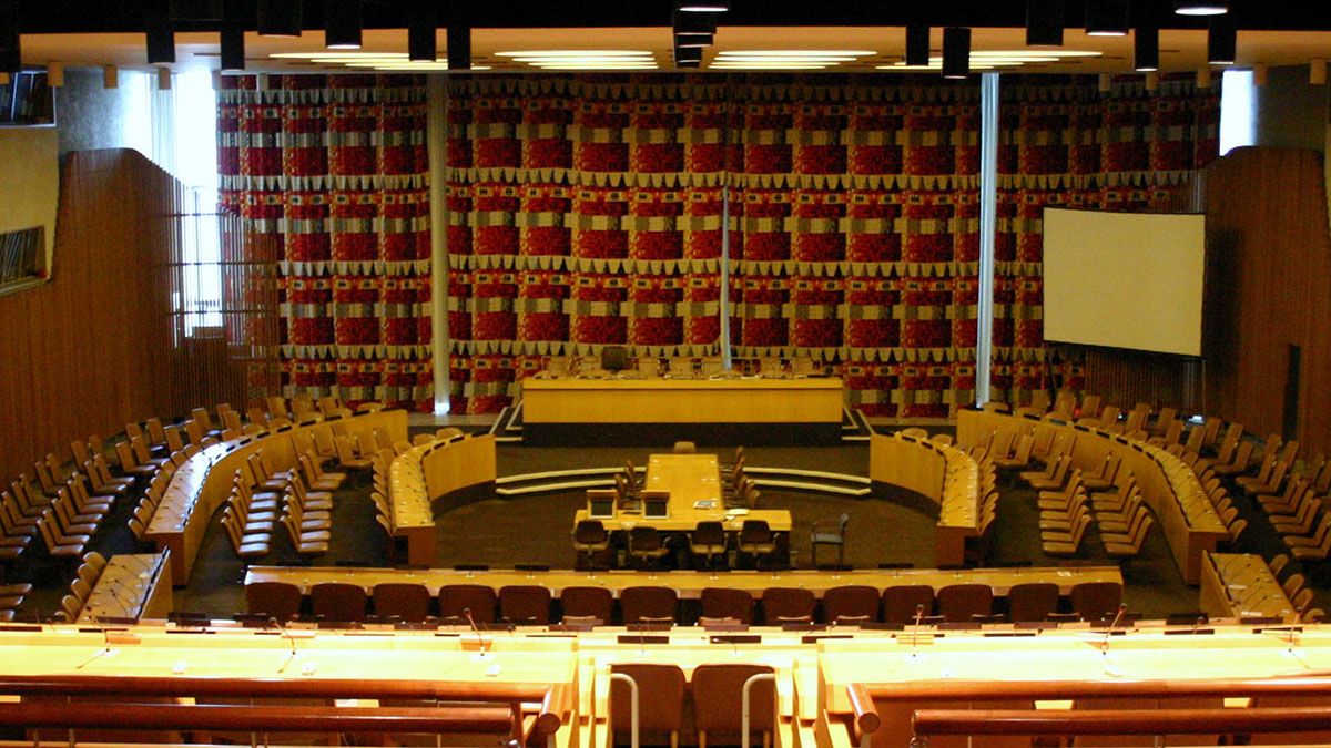 Sal&oacute;n del Consejo Econ&oacute;mico y Social de Naciones Unidas.