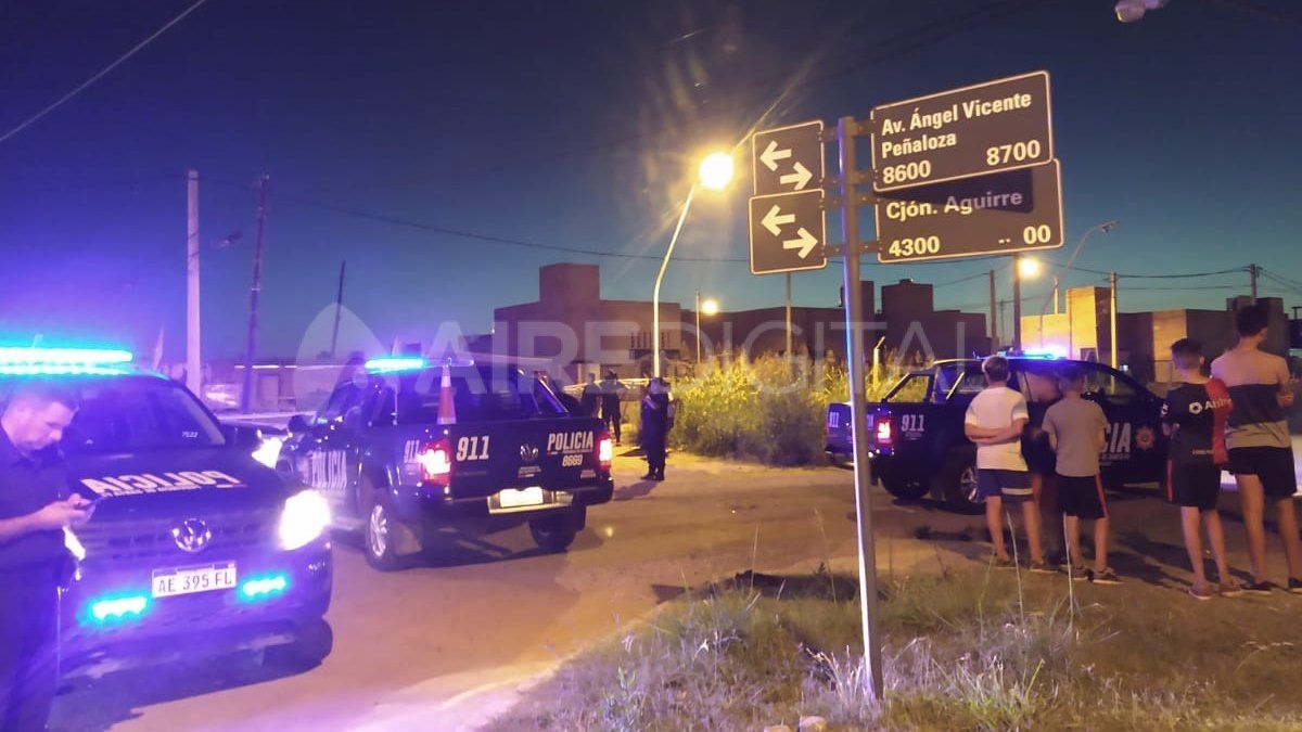 Avenida Peñaloza y Callejón Aguirre. En el lugar se montó un fuerte operativo policial.&nbsp;