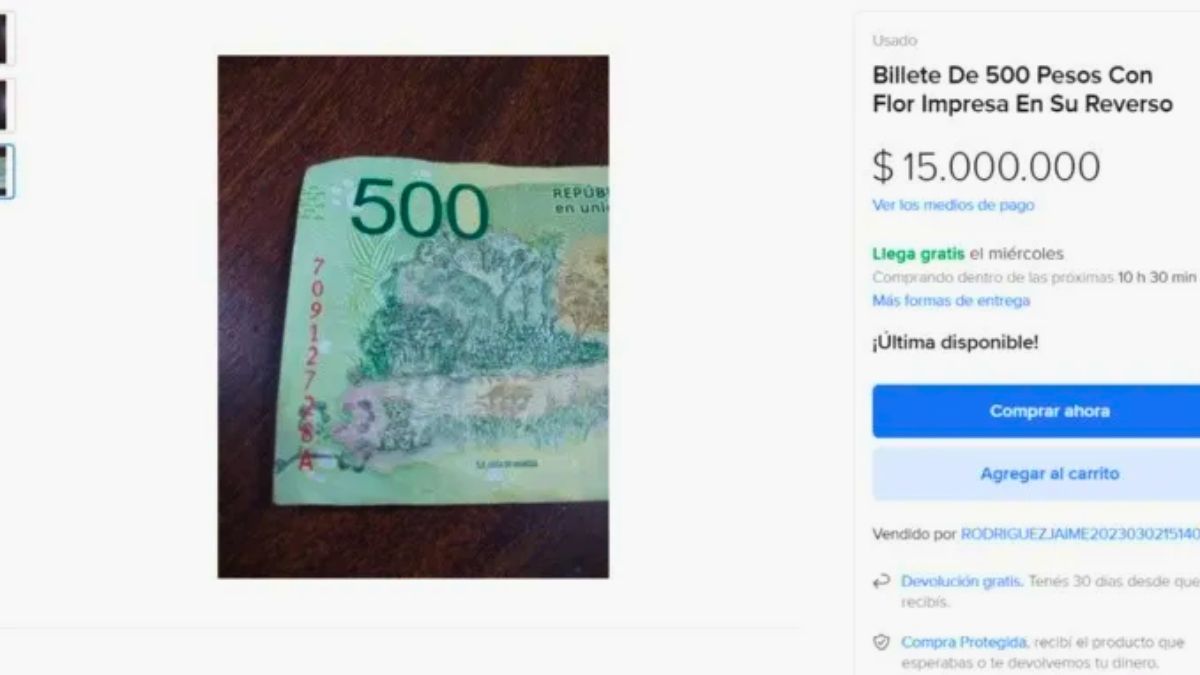 Numismática: el billete de $500 que se puede vender por $15.000.000. Numismática: el billete de $500 que se puede vender por $15.000.000.