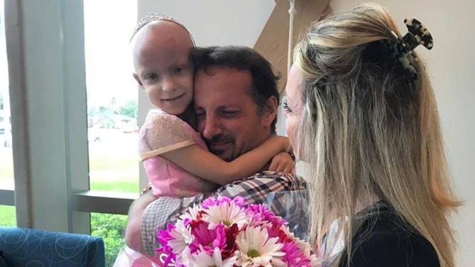 Emocionante festejo de nena que se curó de cáncer