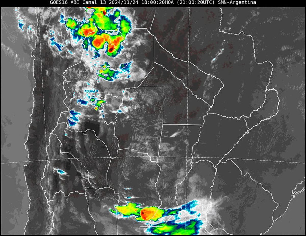 La imagen satelital nos muestra que el sur provincial ya está siendo afectado por la inestabilidad esperada para la tarde de hoy. La imagen satelital nos muestra que el sur provincial ya está siendo afectado por la inestabilidad esperada para la tarde de hoy. 