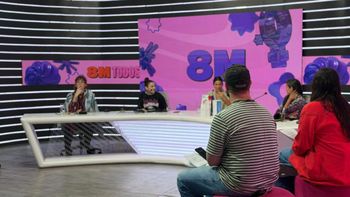 Las artistas santafesinas durante su participación en el panel especial de AIRE por el 8M.