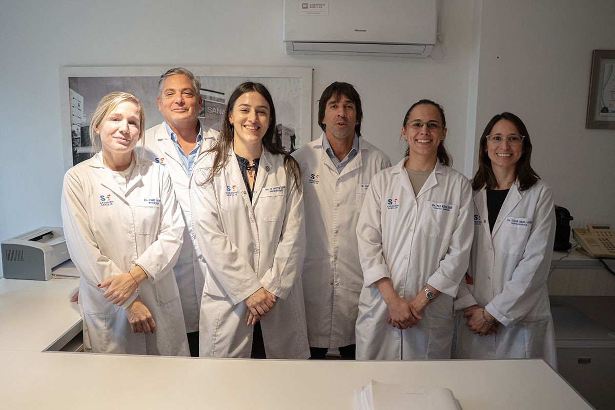 Parte del equipo médico del Sanatorio Santa Fe.