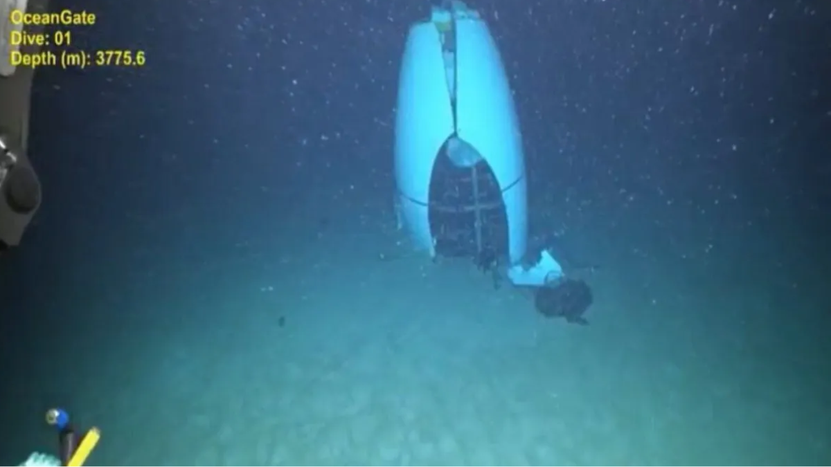 La primera imagen del sumergible Titan de OceanGate que implosionó en el Atlántico. La primera imagen del sumergible Titan de OceanGate que implosionó en el Atlántico.