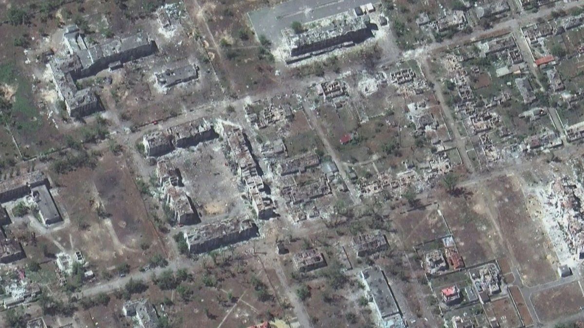 Imágenes desde el espacio de la devastación en Severodonetsk tras los ataques de las tropas rusas.