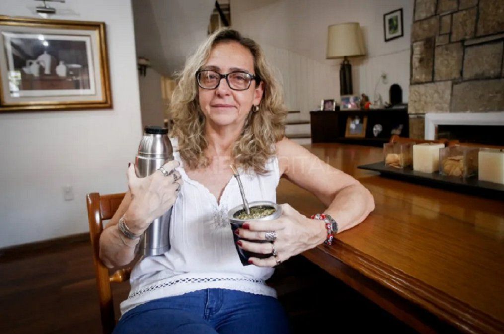 In&eacute;s Massino el d&iacute;a en que recibi&oacute; en su casa a Aire de Santa Fe