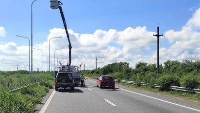 Vialidad Nacional avanza con la instalación de luces led en la Ruta Nacional 168