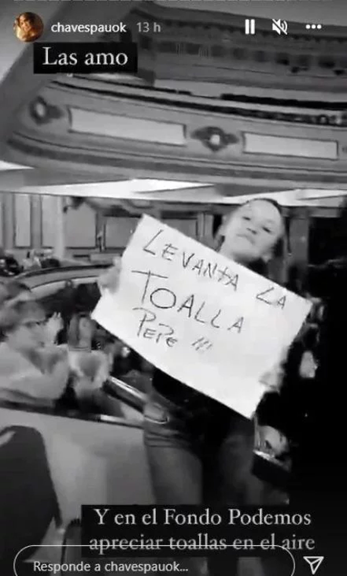 Paula Chaves pidió que la ayuden a convencer a Pedro Alfonso de que no deje más la toalla en el piso. 