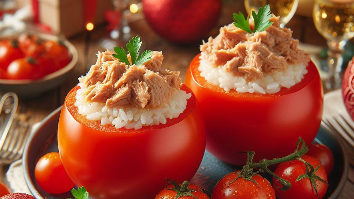 Receta de tomates rellenos con arroz y atún para Navidad: cómo hacerlos