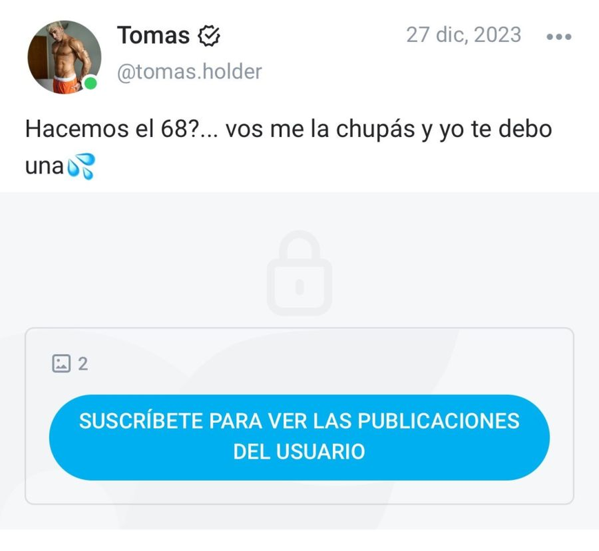 Tomás Holder en OnlyFans. Tomás Holder en OnlyFans.