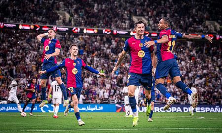Barcelona fue apabullante y le ganó 5 a 2 a Real Madrid por la Supercopa de España, disputada en Arabia Saudí. Barcelona fue apabullante y le ganó 5 a 2 a Real Madrid por la Supercopa de España, disputada en Arabia Saudí.