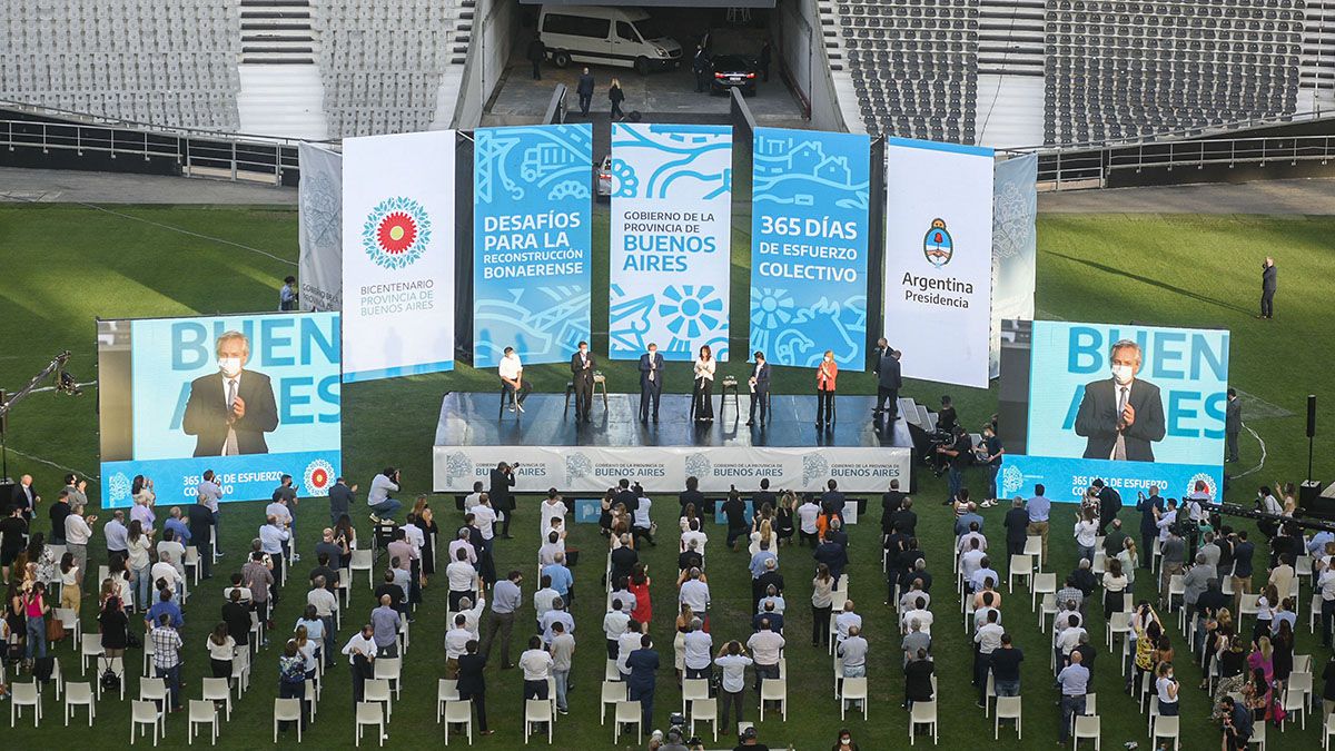 El presidente Alberto Fernández y la vicepresidenta Cristina Kirchner volvieron a compartir un mismo escenario luego de que la semana pasada participaran de un acto en la ex Esma.