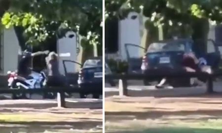 La pelea que derivó en la muerte de un hombre que circulaba en auto quedó grabada en un video por testigos. La pelea que derivó en la muerte de un hombre que circulaba en auto quedó grabada en un video por testigos.