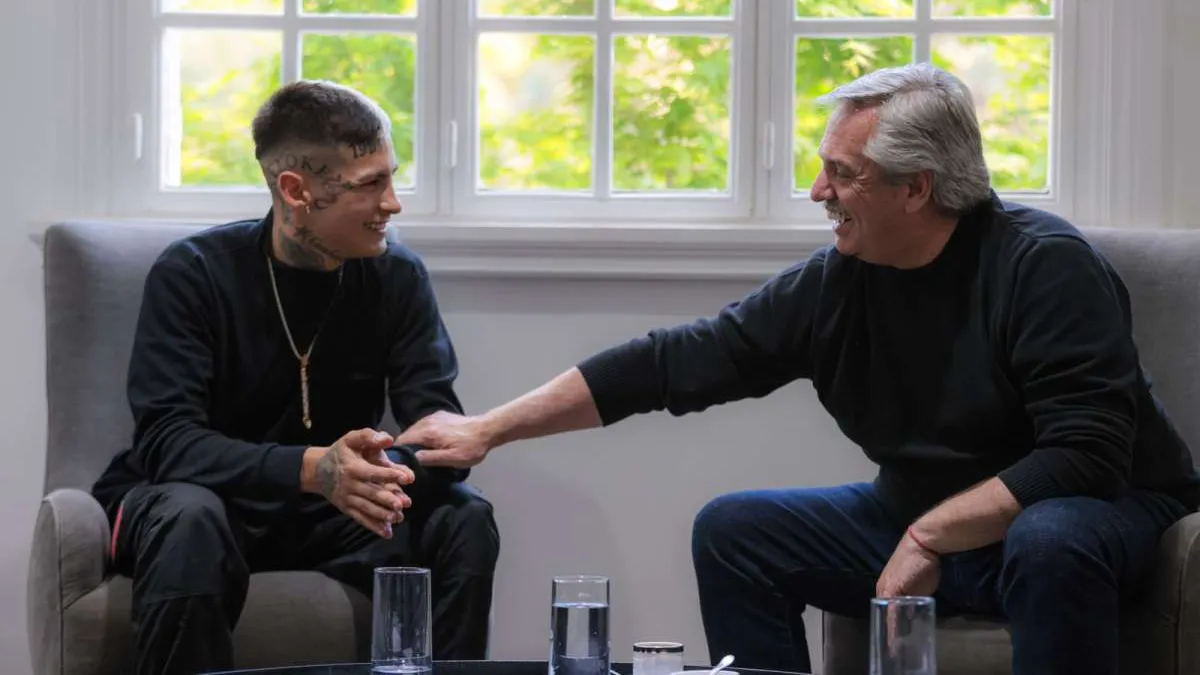 Así fue el encuentro entre L-Gante y Alberto Fernández