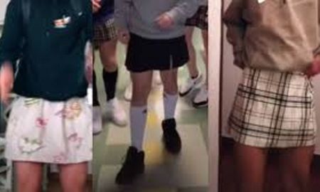 Jóvenes españoles se ponen polleras para luchar contra el machismo y los estereotipos de género. Jóvenes españoles se ponen polleras para luchar contra el machismo y los estereotipos de género.