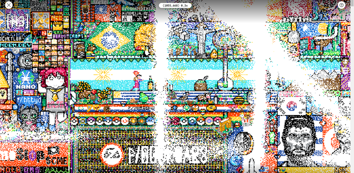 Los últimos minutos de r/Place antes de que el lienzo se volviera completamente blanco