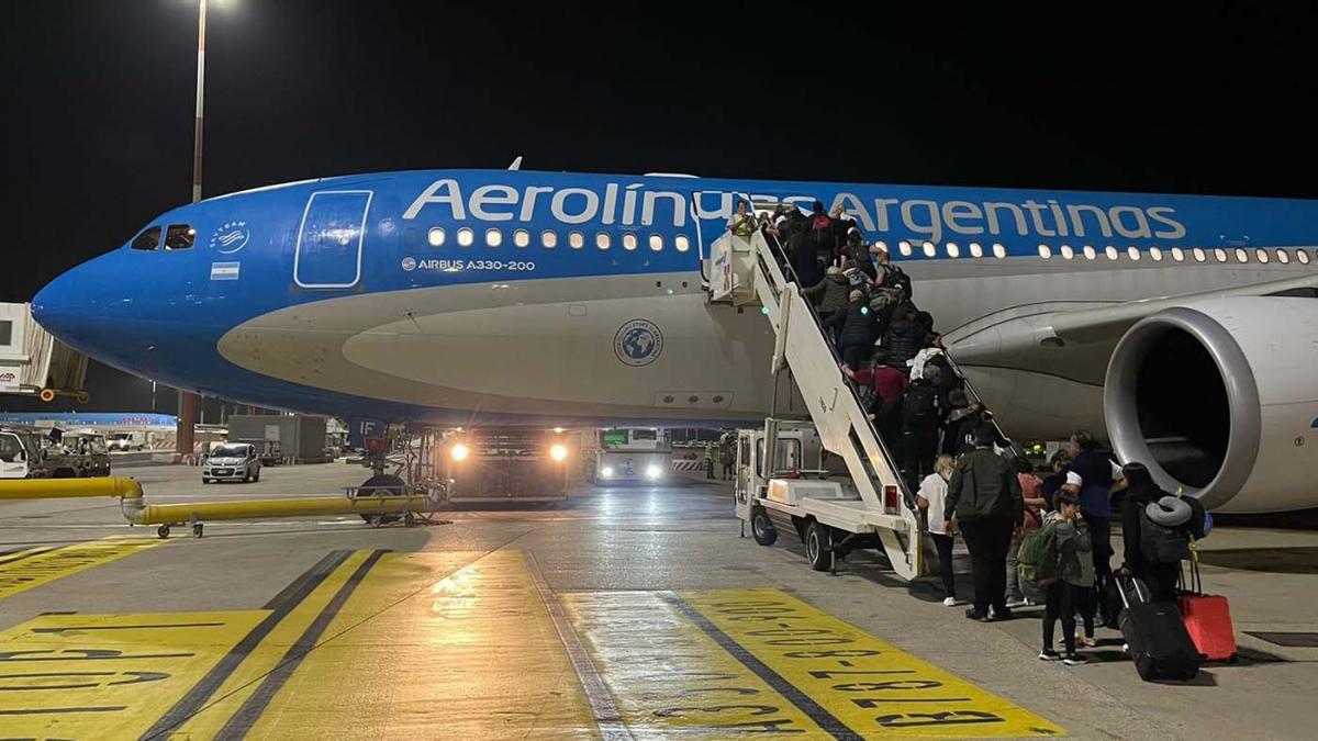 El vuelo con los primeros argentinos repatriados partió anoche desde Roma, capital italiana. El vuelo con los primeros argentinos repatriados partió anoche desde Roma, capital italiana.