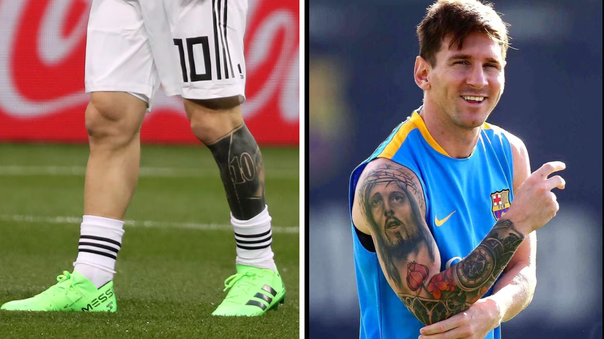 Messi tiene tatuajes en el brazo derecho y en ambas piernas. Messi tiene tatuajes en el brazo derecho y en ambas piernas.