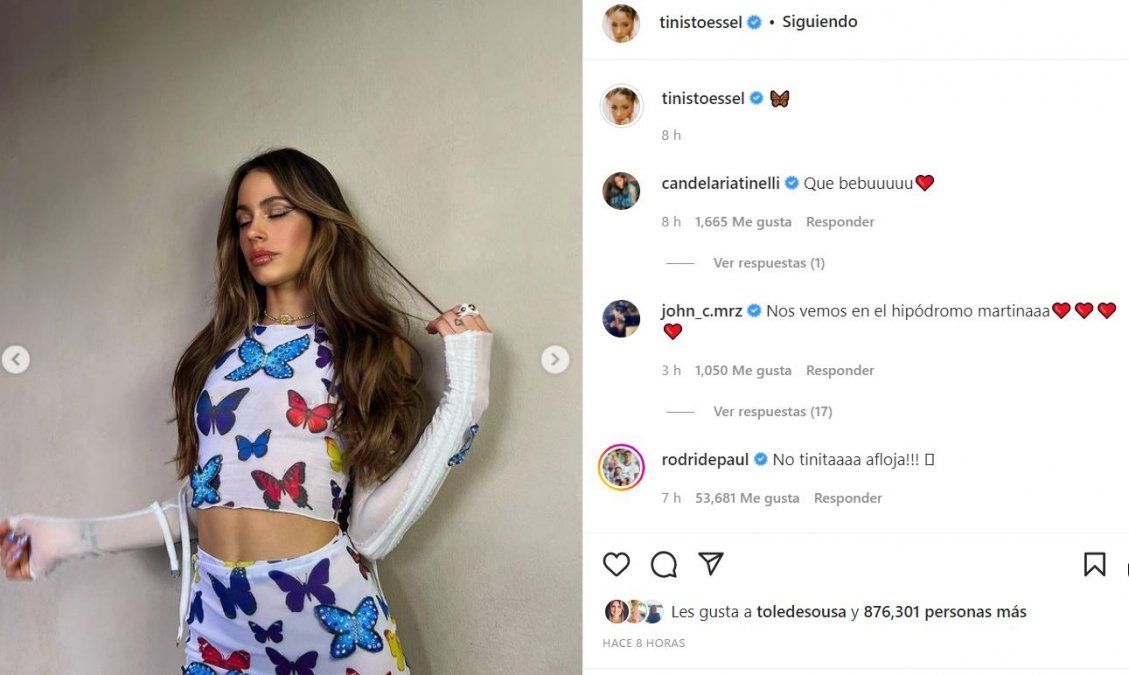 Rodrigo De Paul, muerto de amor con Tini Stoessel.