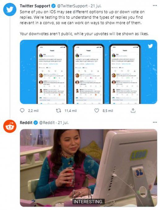La función de Twitter antes estaba en Reddit.