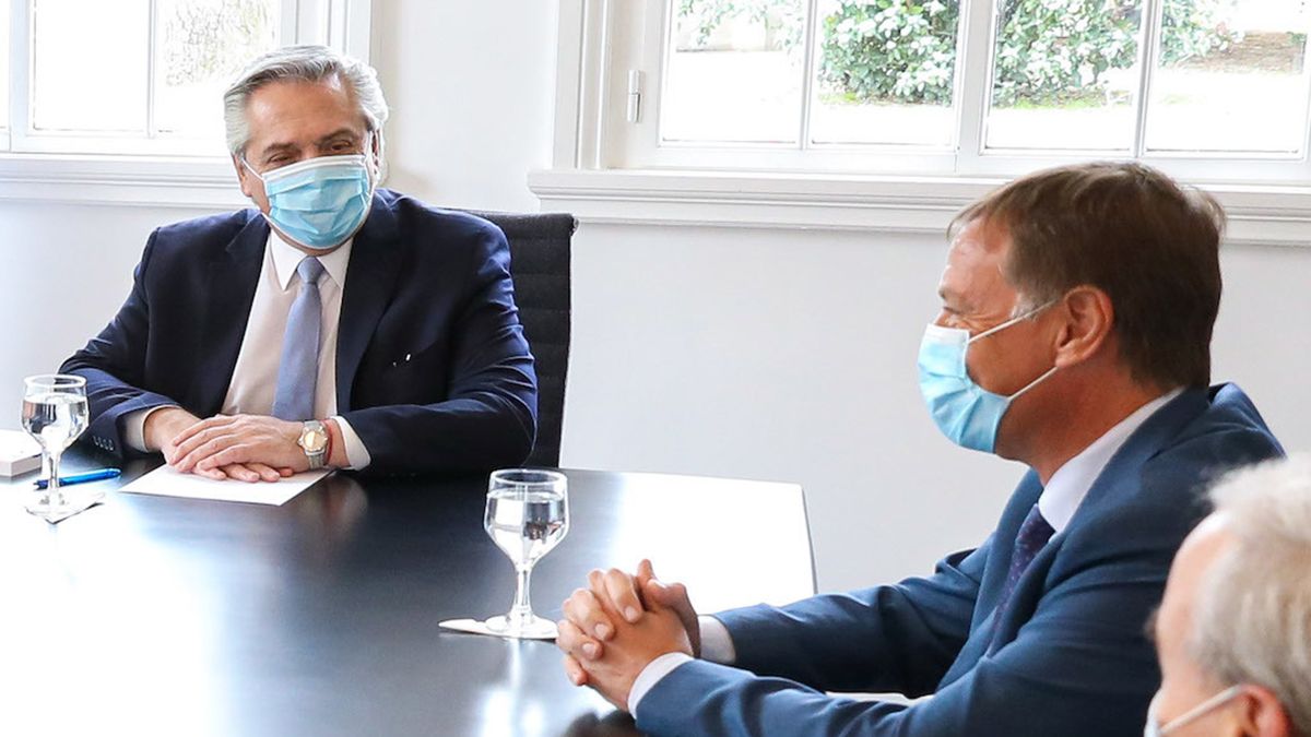 El presidente Alberto Fernández y el gobernador de Mendoza