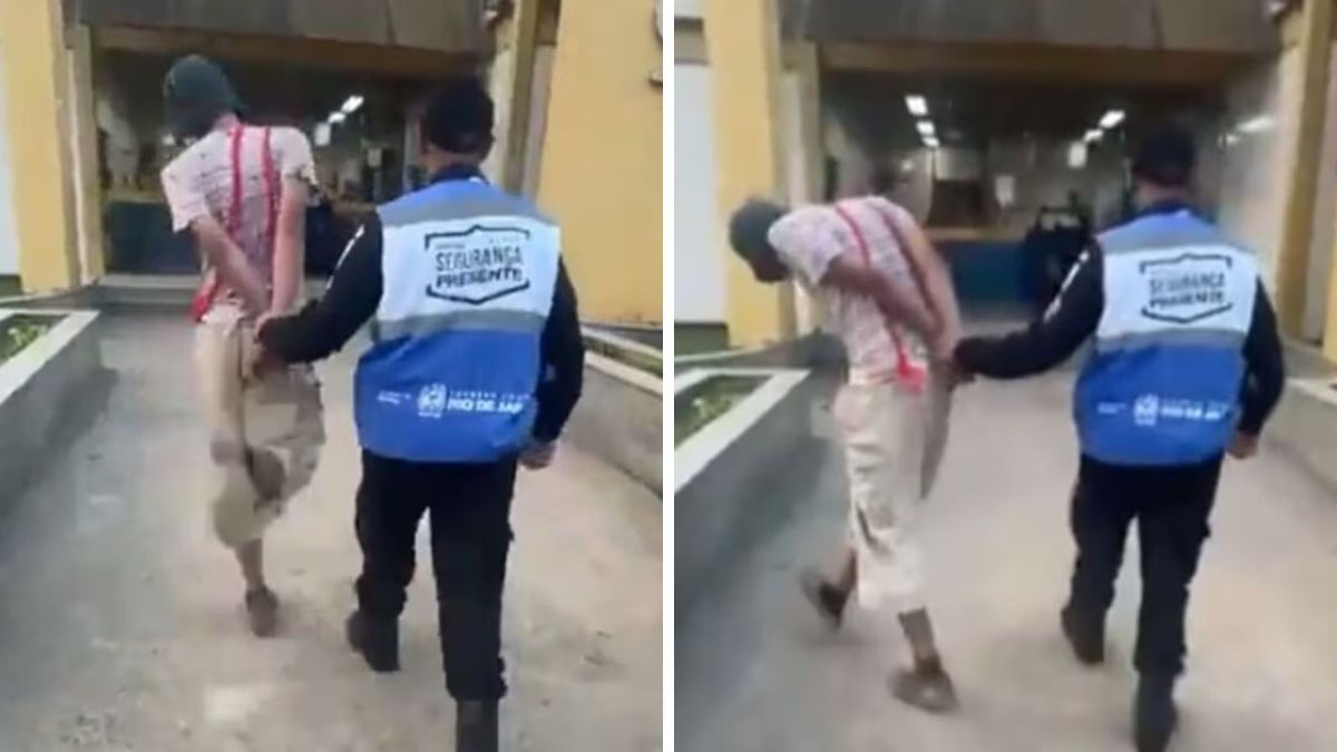 Un joven disfrazado de El Chavo del 8 fue detenido por marihuana en Río de Janeiro.