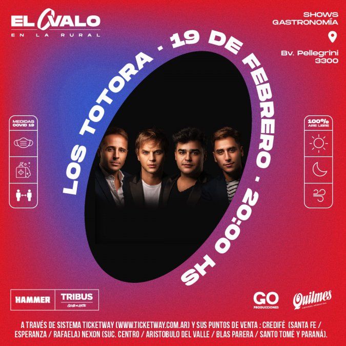 Los Totora estarán en El Óvalo el próximo fin de semana.