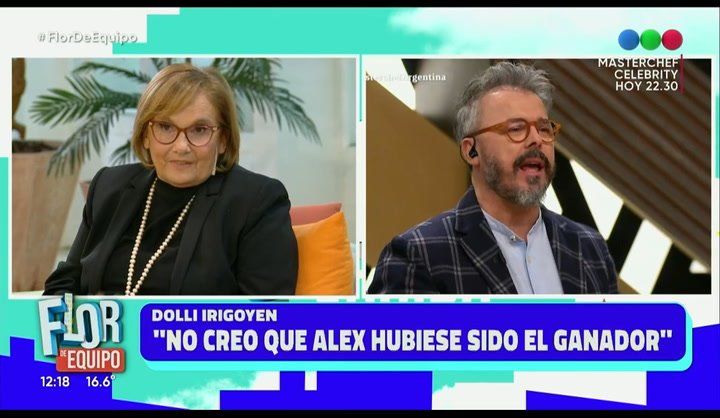 Dolli Irigoyen opinó sobre el paso de Alex Caniggia, en Masterchef.