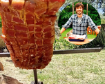 Receta de cerdo con cuero a la parrilla. Receta de cerdo con cuero a la parrilla.