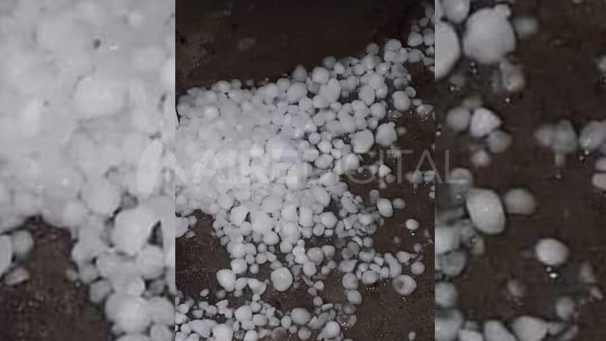 Granizo en la localidad de Nelson