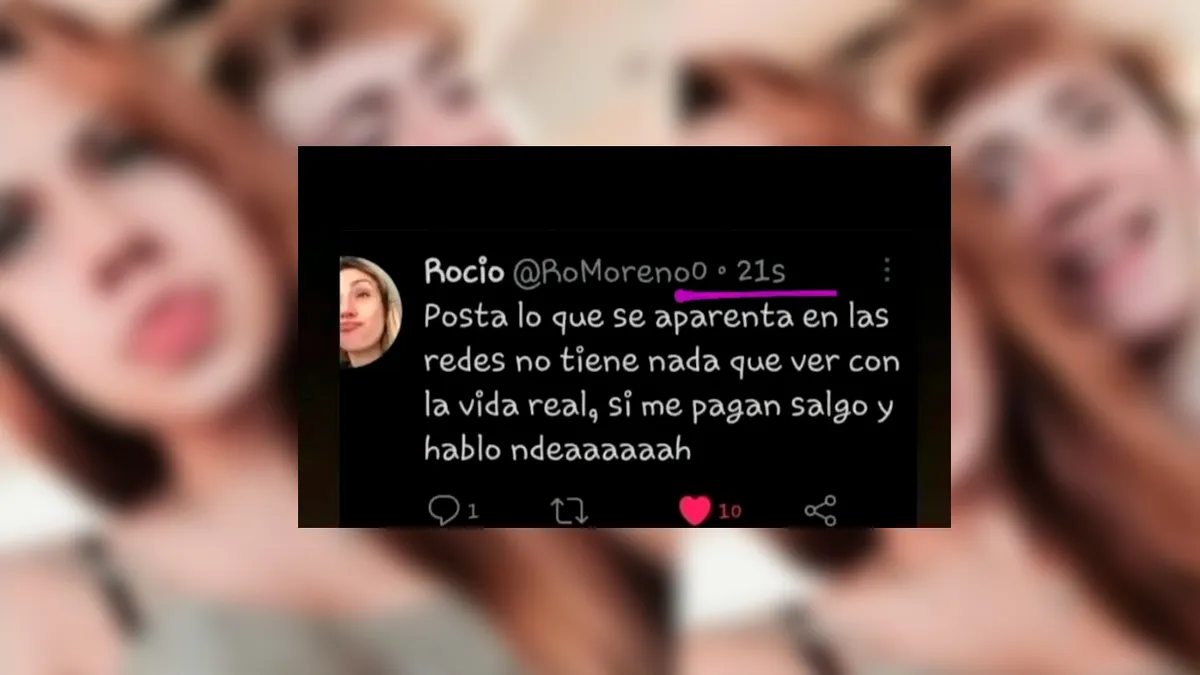 Uno de los tweets de Roc&iacute;o que luego fueron eliminados.