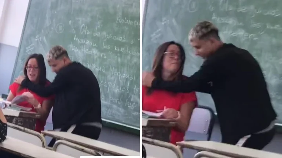 Le bailó a la profesora y la abrazó para no llevarse una materia a diciembre