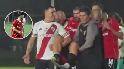 La grave lesión que sufrió el Kun Agüero en el fútbol Senior de Independiente: el video