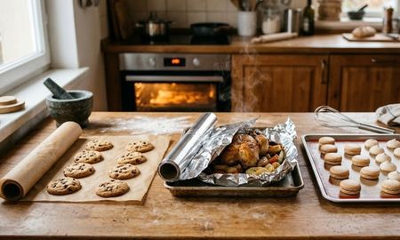 El papel manteca es ideal para recetas dulces y masas, ya que evita que las preparaciones se peguen y es descartable, lo que facilita la limpieza. El papel manteca es ideal para recetas dulces y masas, ya que evita que las preparaciones se peguen y es descartable, lo que facilita la limpieza.