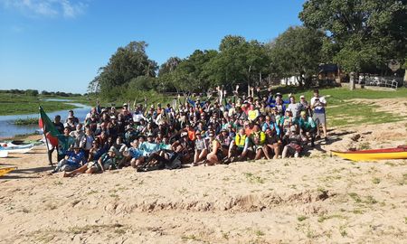 Los participantes de la travesía Cayastá-Santa Fe. Los participantes de la travesía Cayastá-Santa Fe.