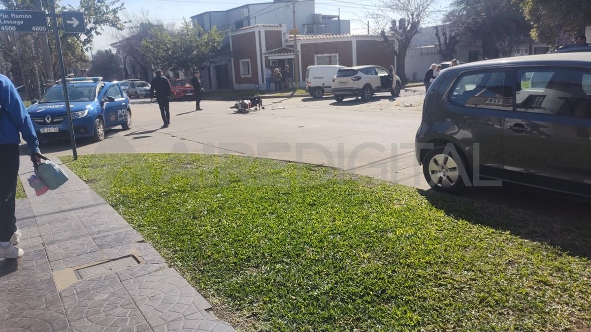 El accidente se produjo en la intersección de Colodrero y Pasaje Lassaga.