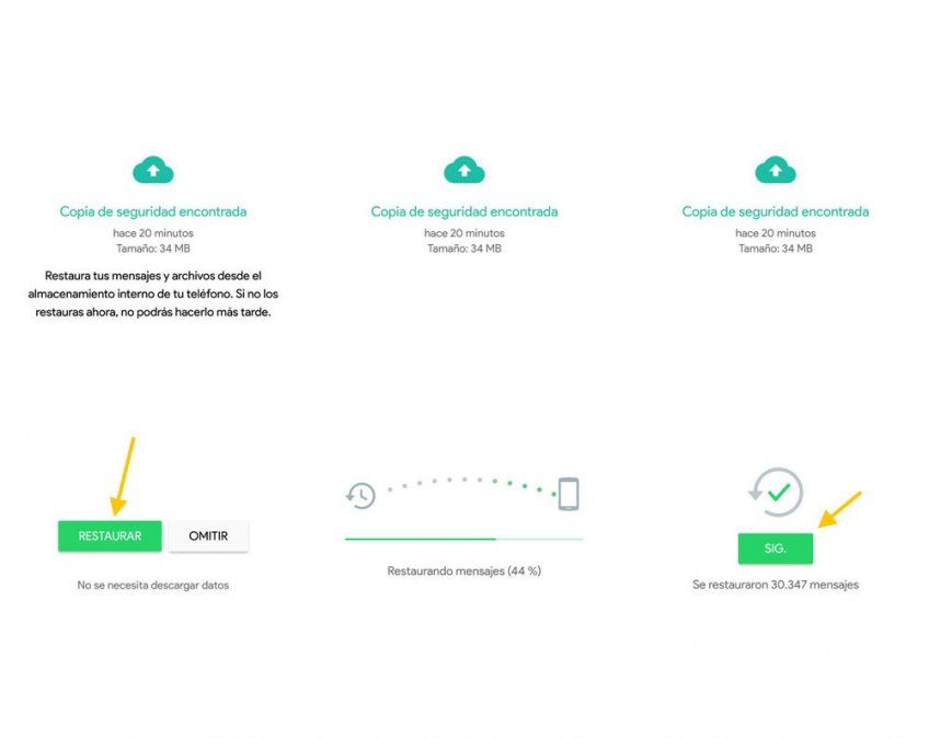 Restaurar los mensajes es muy fácil y sencillo.