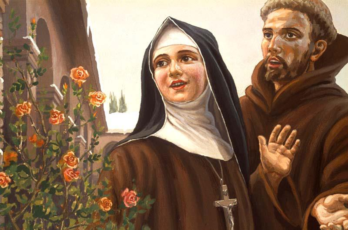 Santa Clara alegó que no era necesario que le narren la Eucaristía porque había participado de la celebración con una proyección en la pared de su habitación.