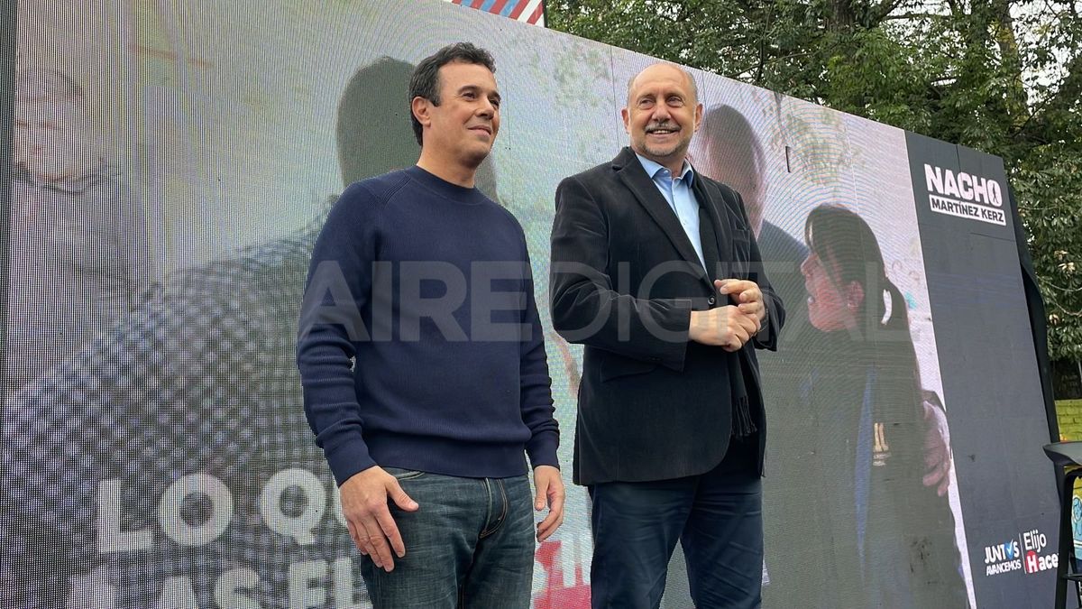 Ignacio Martínez Kerz en su lanzamiento oficial junto al gobernador Omar Perotti.&nbsp;