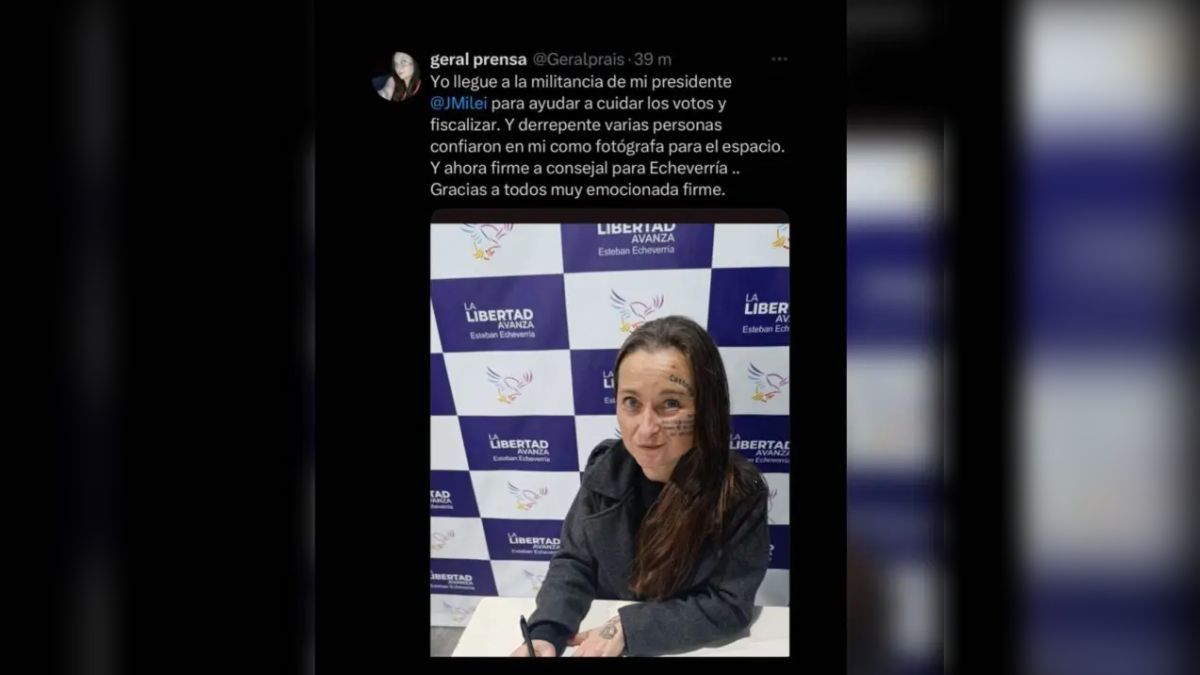 El posteo de Geraldine Prais que generó revuelo en redes. El posteo de Geraldine Prais que generó revuelo en redes.