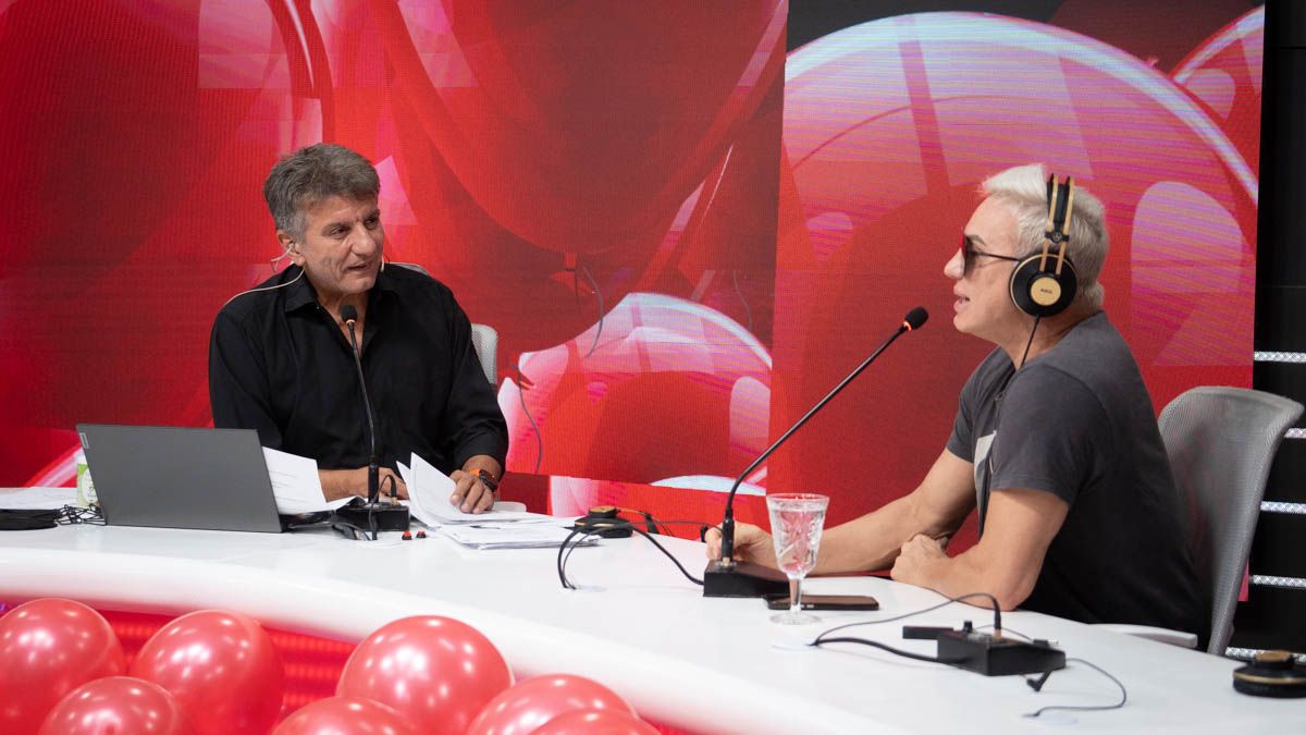 Flavio Mendoza junto a Luis Mino en AIRE.