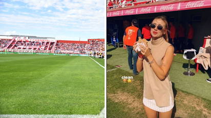 Las FOTOS de MORENA BELTRÁN en el 15 de Abril que hicieron delirar a los hinchas de Unión